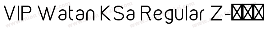VIP Watan KSa Regular Z字体转换